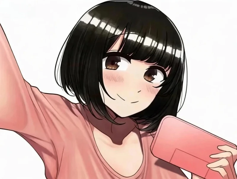 ảnh anime nữ tóc ngắn cute dễ thương
