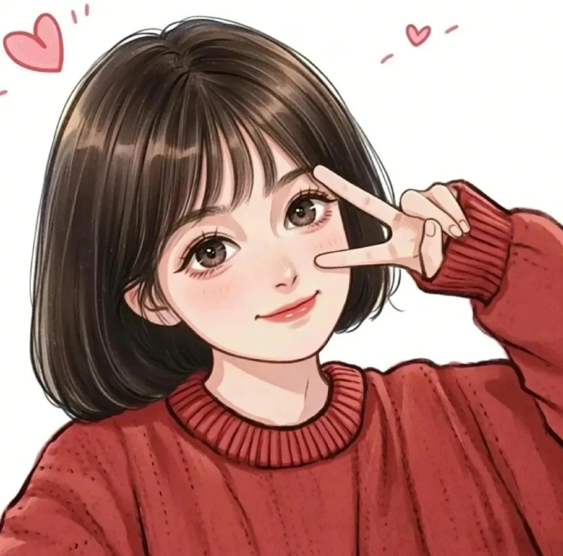 ảnh anime nữ tóc ngắn cute