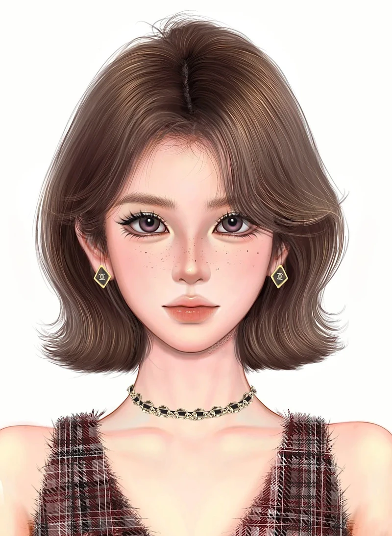 ảnh anime nữ tóc ngắn đáng yêu cute