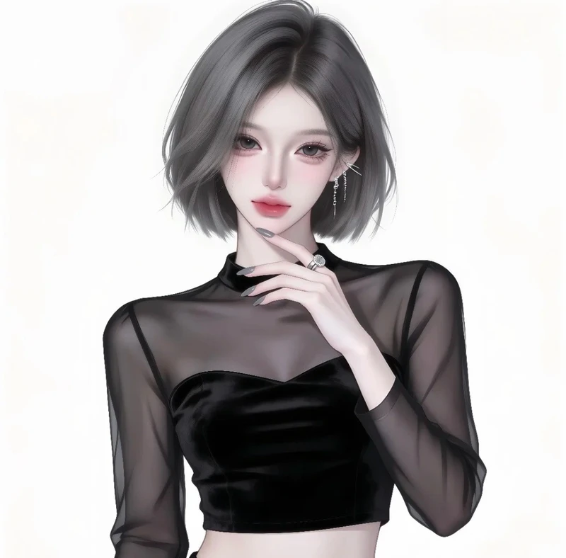 ảnh anime nữ tóc ngắn trẻ trung
