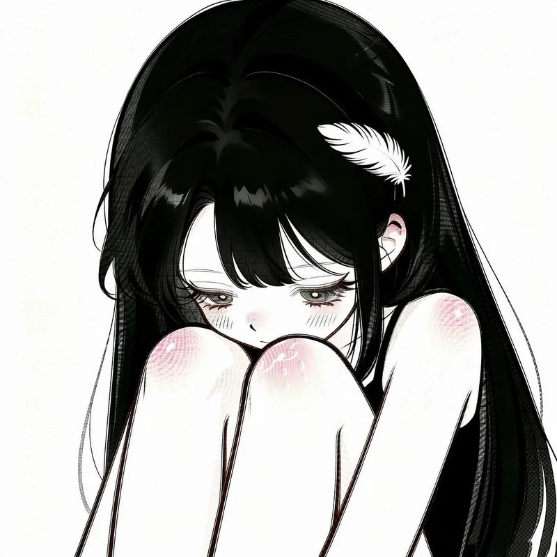 anime ảnh buồn cô độc giữa không gian rộng