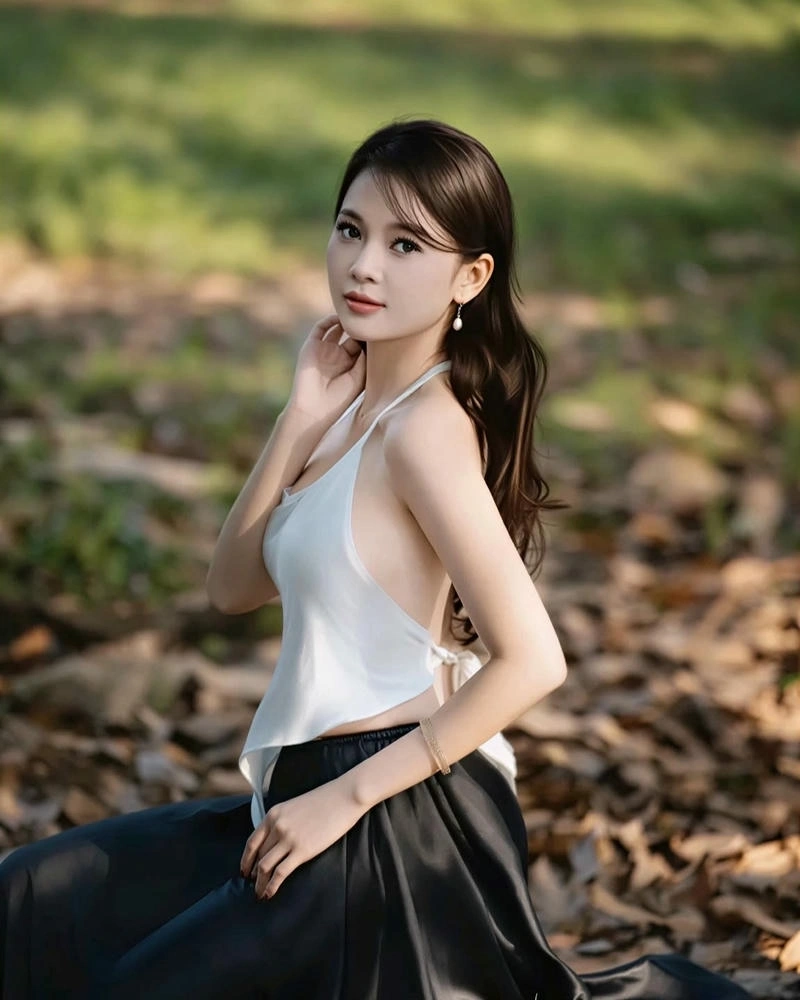 Gái xinh mặc áo yếm có thần thái tươi tắn