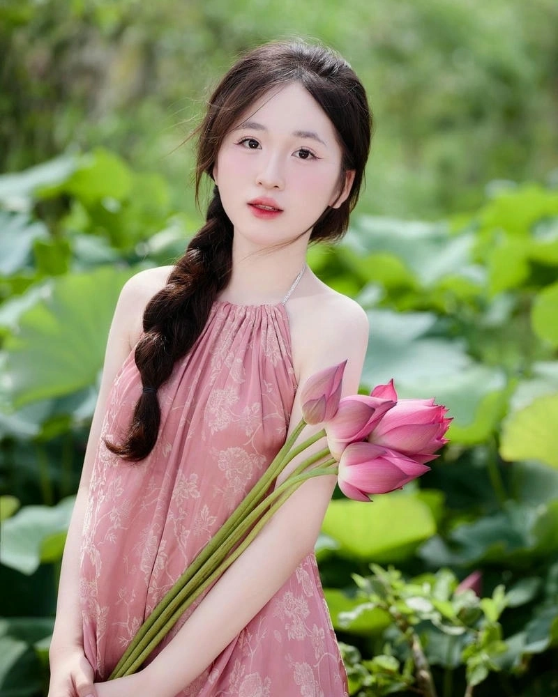 Gái xinh mặc áo yếm mang phong thái nhẹ nhàng