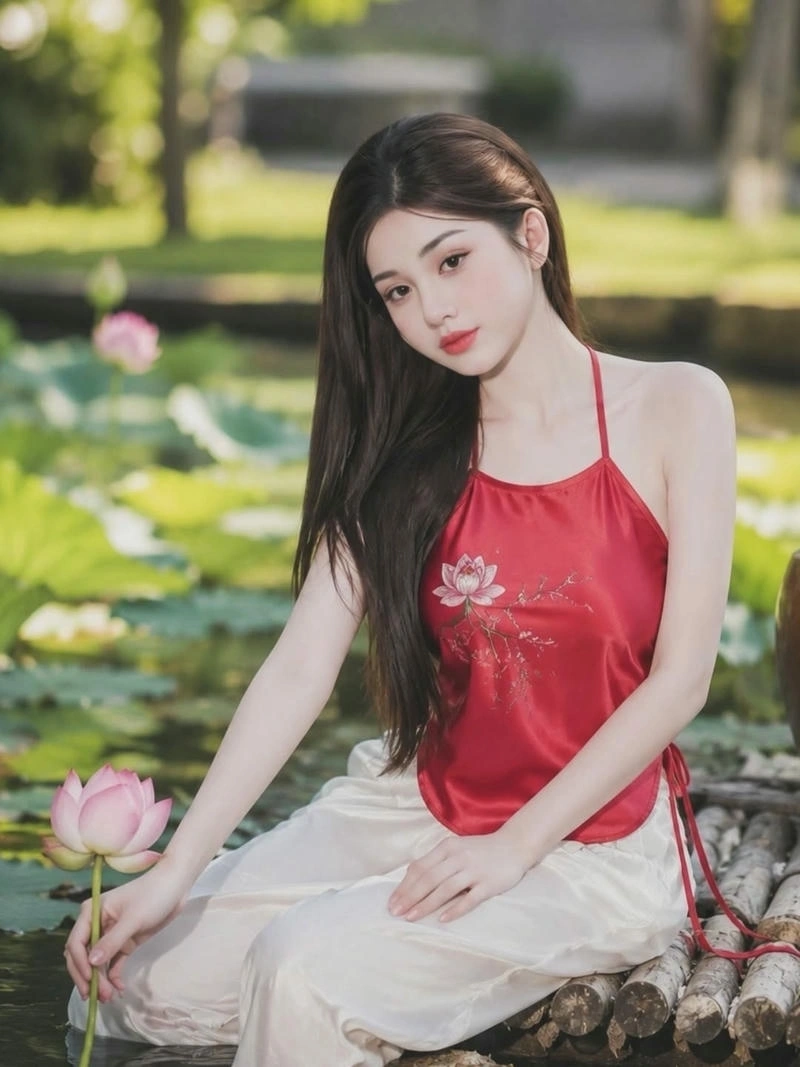 Gái xinh mặc áo yếm sở hữu nét nữ tính